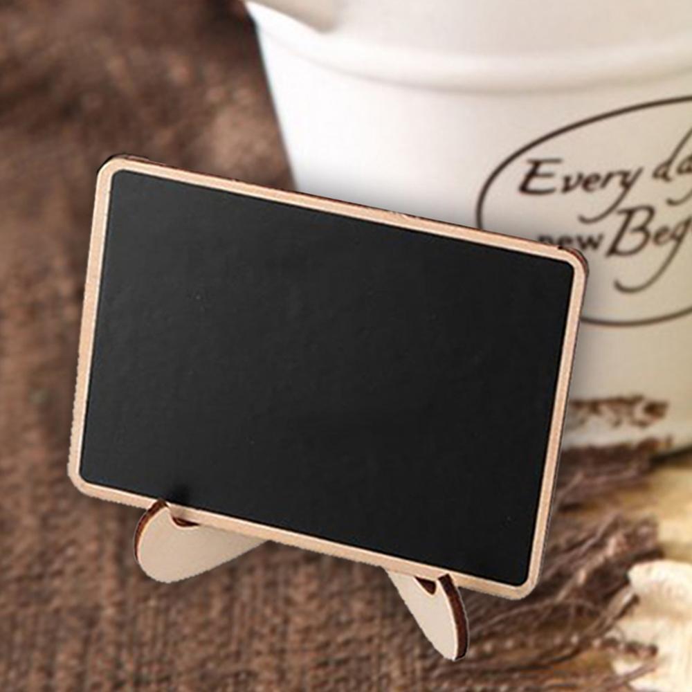 20 Pack Wooden White Framed Chalkboard Labels with Easel Stand Mini Chalkboard Blackboard for Food Cards for Wedding Office