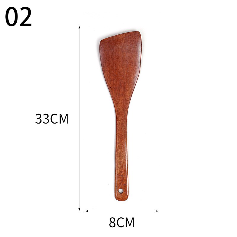 Natural Wood Tableware Spoon Colander Spoon Special Nano Soup Skimmer Cooking Spoon Wooden Kitchen Cooking Tool: 02
