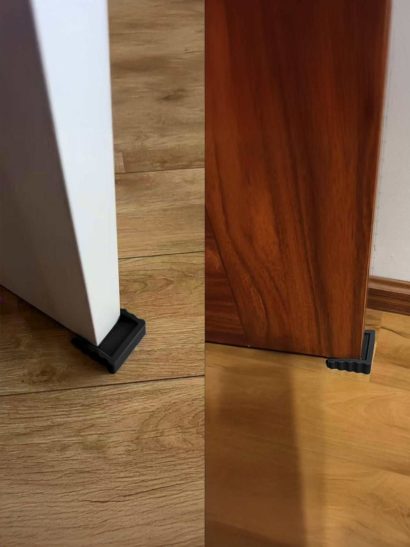 Tope de puerta a prueba de viento, Tope de puerta de suelo de madera, juego de Protector de pared de puerta de goma antideslizante y resistente para azulejos de alfombra de madera