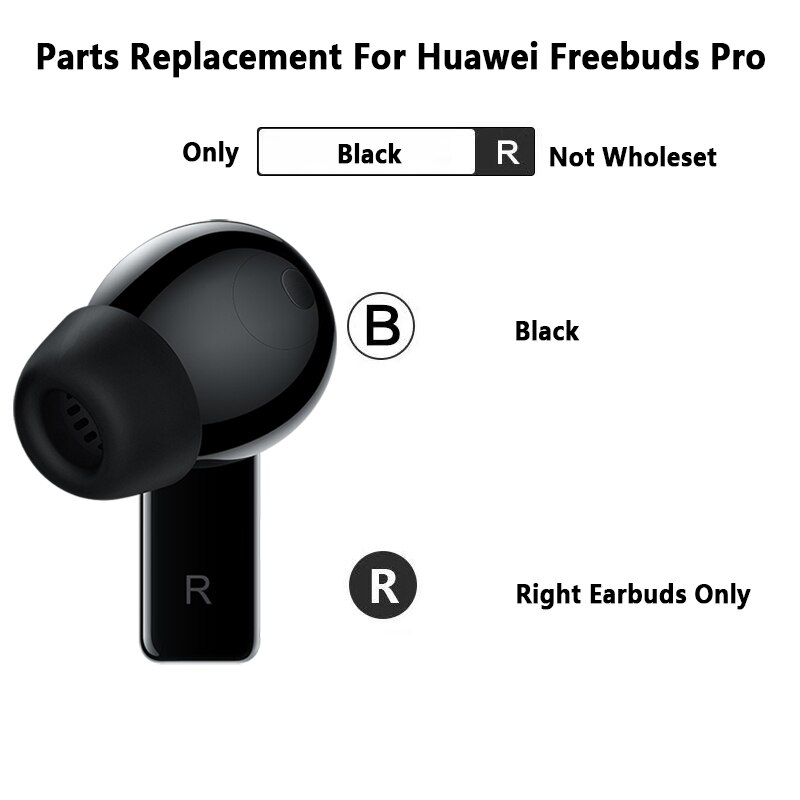 Cuffie Bluetooth senza fili di ricambio originali Huawei Freebuds Pro auricolari sinistro destro custodia di ricarica cuffie singole: Only Black R
