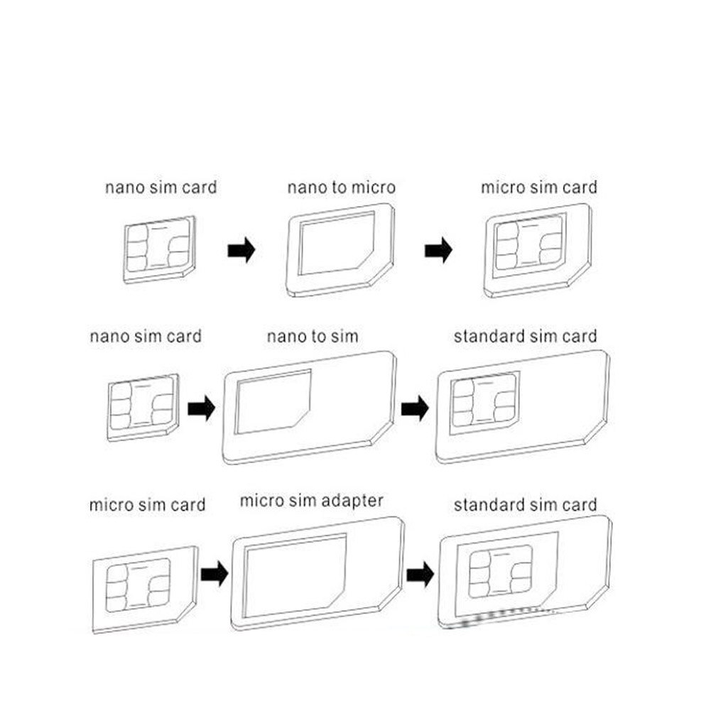 Kit d'adaptateur de carte SIM Micro Standard 4 en 1, 10 pièces, outils d'adaptateur