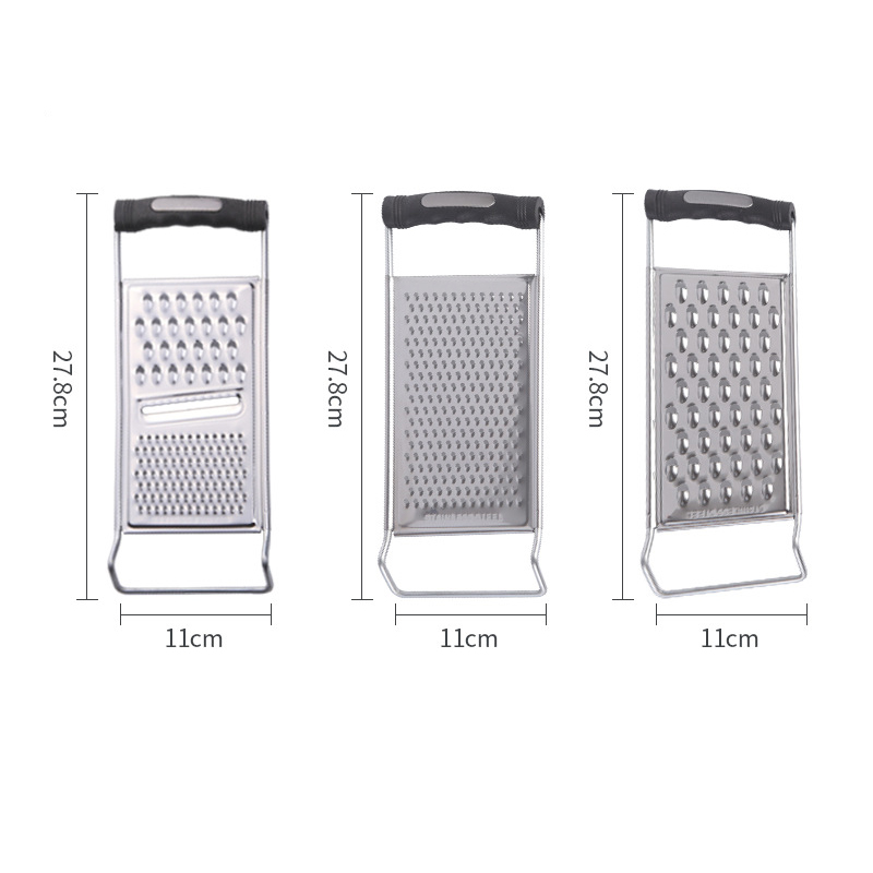 Rvs Geen Skid Bodem Platte Rasp Handheld Knoflook Rasp Keuken Gadget voor Gember Zachte Handvat Keuken Gereedschap Gadgets LB