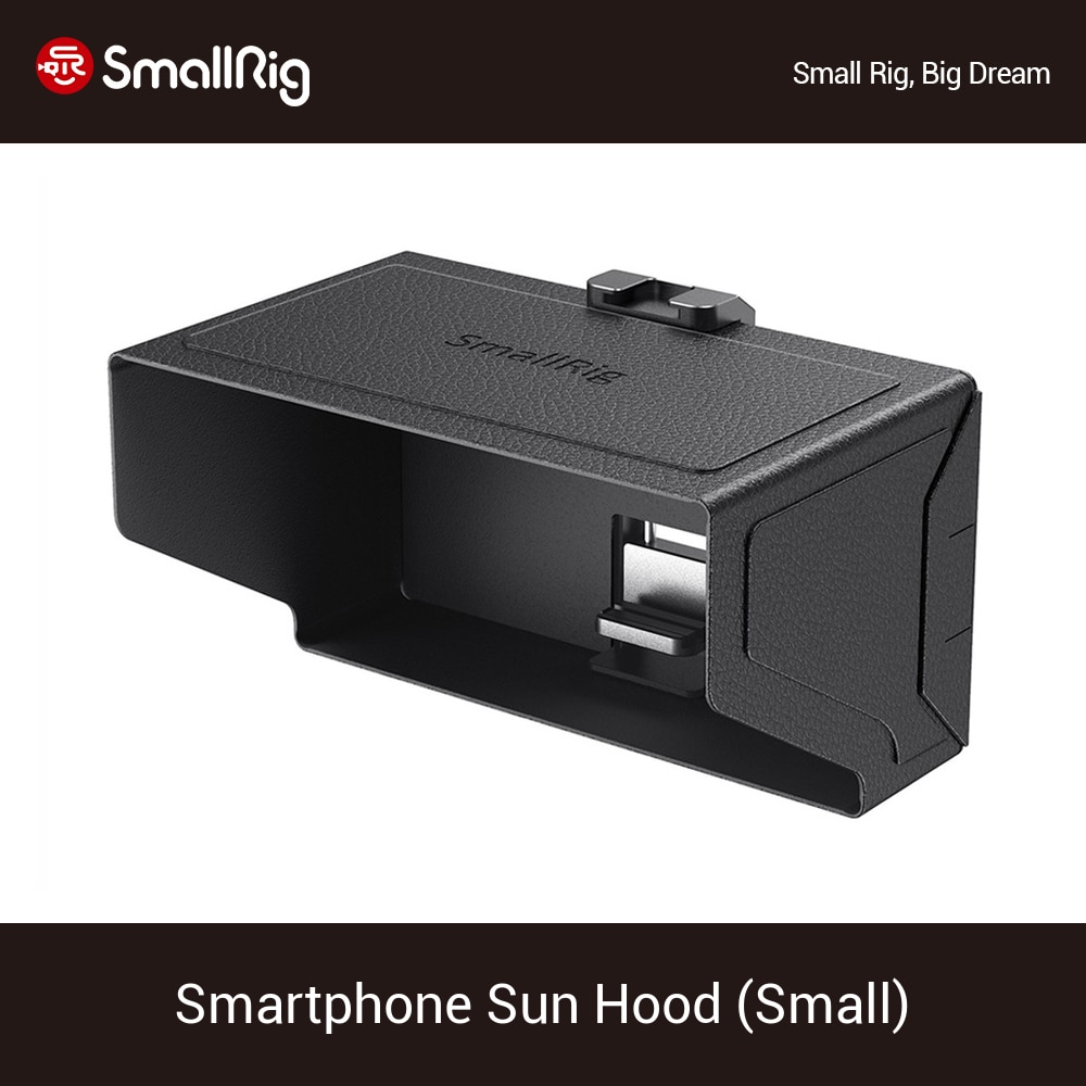 SmallRig Mobile Phone Sun Shield Hood Smartphone Sun Hood (Small) Camera Monitor Screen LCD Hood For Video Support Rig - 2689