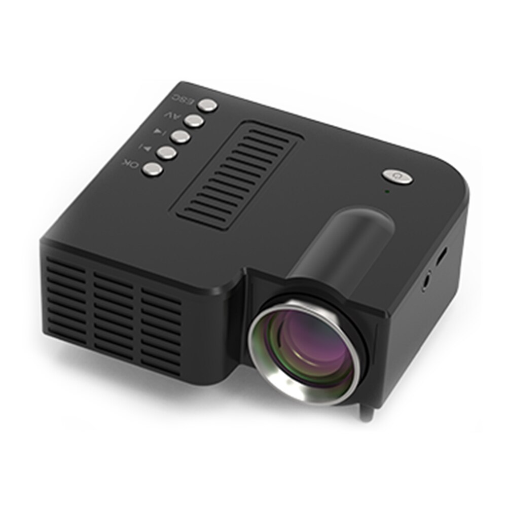 UNIC-Mini proyector de vídeo para cine en casa, UC28, 1080P, LED, compatible con vídeo 4K, disco U, tarjeta TF, STB: black