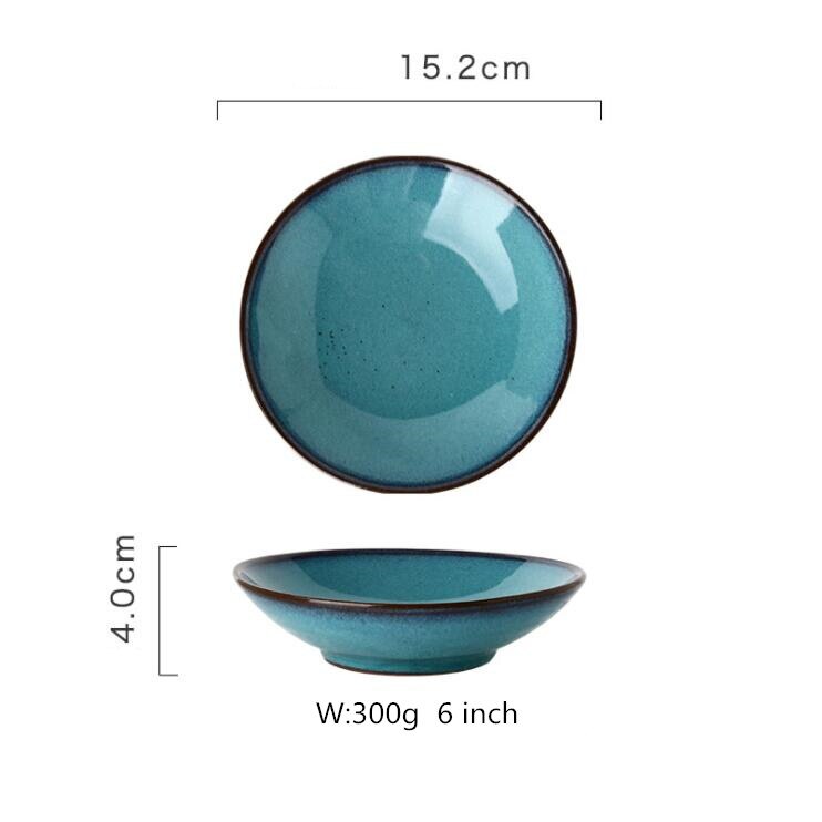 Porcelain Dinner Plate Set Kitchen Plate Ceramic Tableware Food Dishes Rice Salad Noodles Bowl Soup Kitchen Cook Tool: A