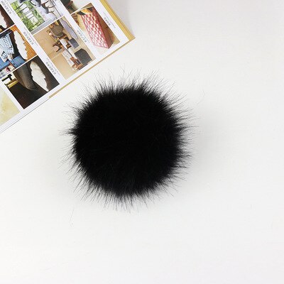30 stk/parti 8cm blandede bløde rundformede imiterede ræve pomponkugler fluffy pom pom til børn gør-det-selv beklædningsgenstand håndværk: 2