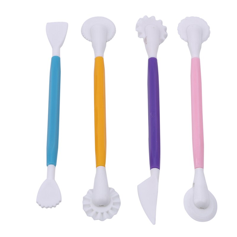 4PCS Cake Decorating Tools DIY Baking Engraving Kits Fondant Carving Plastic Chocolate Cake Carving Tools: Default Title
