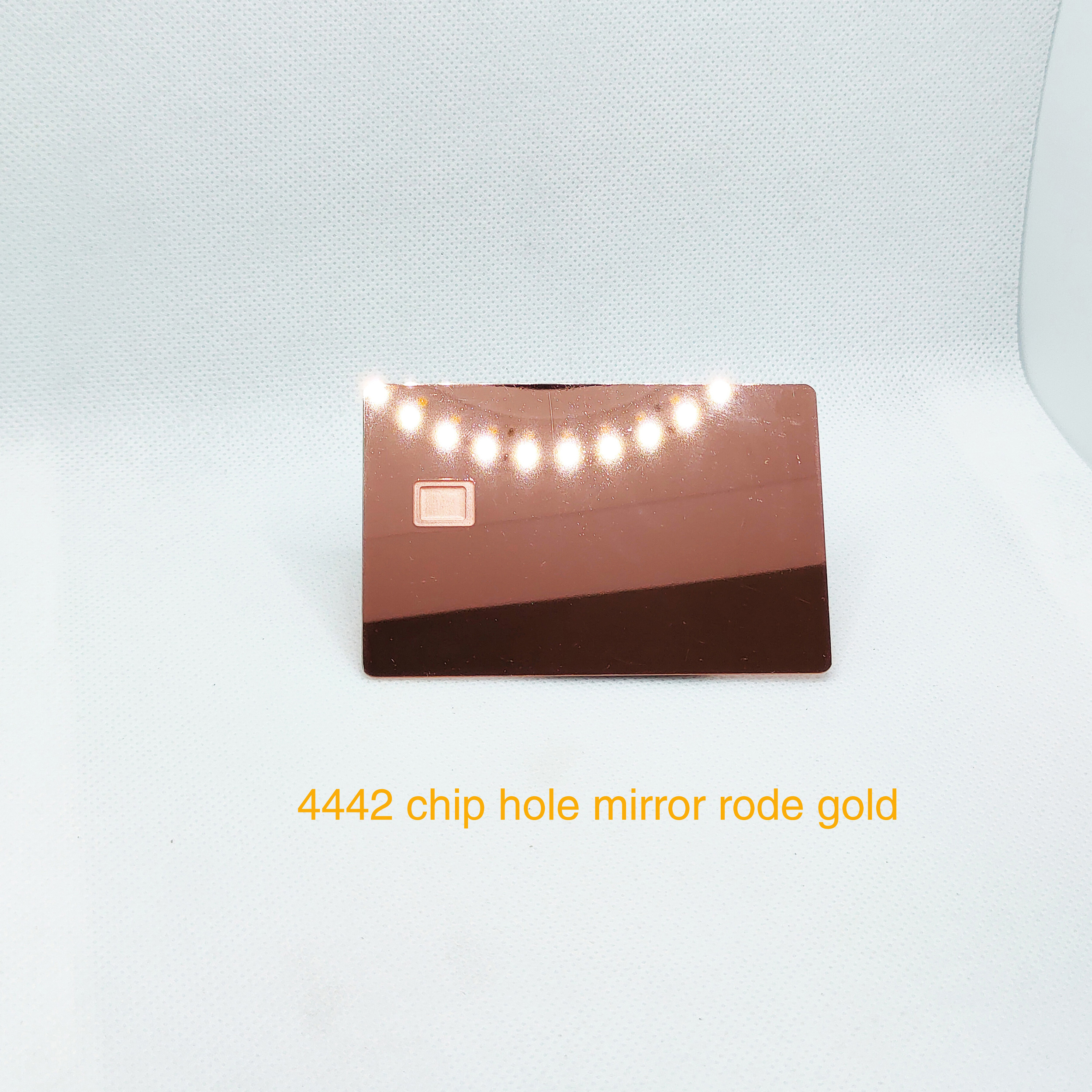 1 Piece 0.8mm Credit Card Size Mirror Reflective Printable Metal Membership Polished Card With Chip Slot and Signature Bar: mixed color