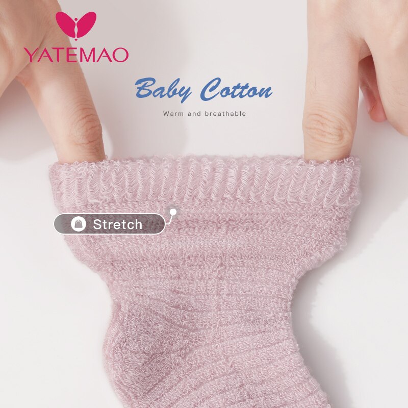 YATEMO 5 par/lote de calcetines calientes para bebés lindos calcetines de algodón suave ropa para bebés recién nacidos niñas niños calcetines Accesorios para niños