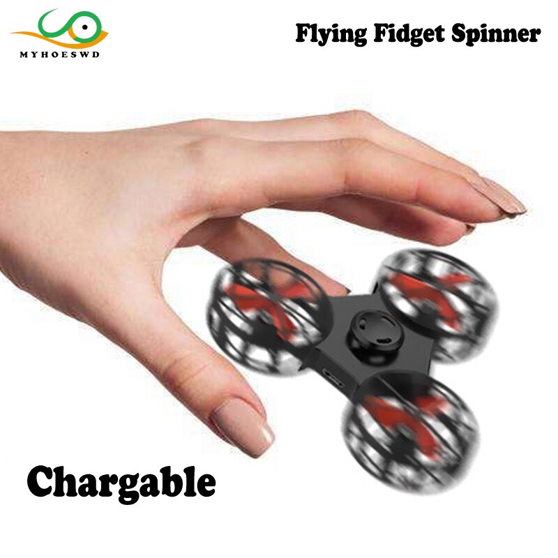 MYHOESWD Aircraft Chargable Air Fan UFO Flying Spinning Top Autism Anxiety Stress Release Toy Great Funny Toys For Children