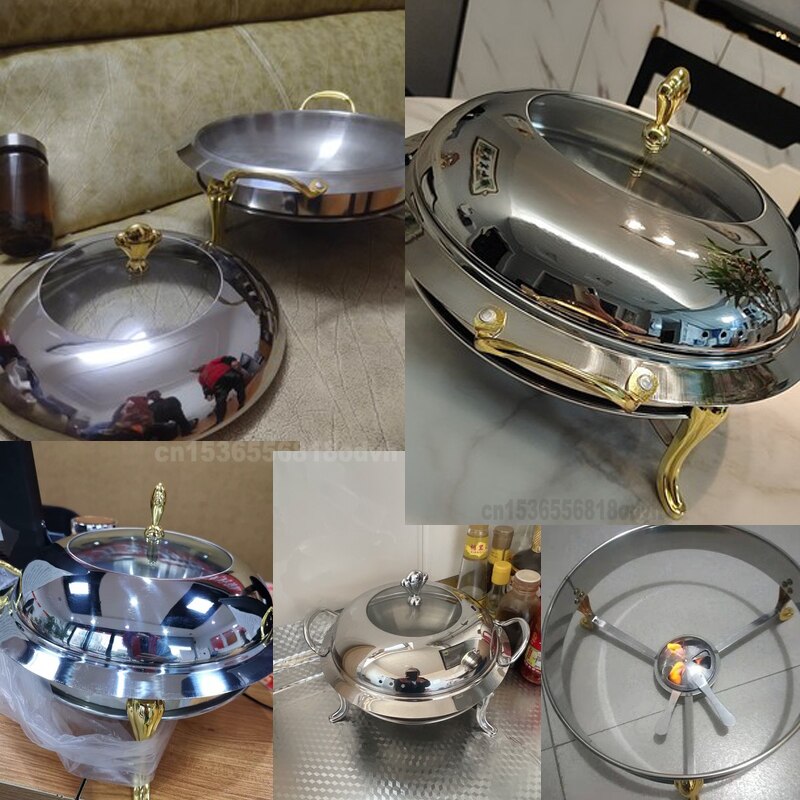 Rvs Alcohol Kachel Huishoudelijke/Commerciële Kleine Komfoor Effen Brandstof Boilersmall Droog Pot Apple Pot