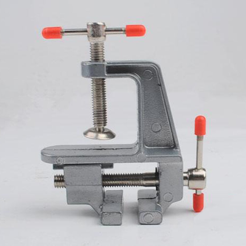 Miniature aluminium skruestik små juveler hobby klemme på bord bænk værktøj skruestik model værktøj legering let bænk skruestik