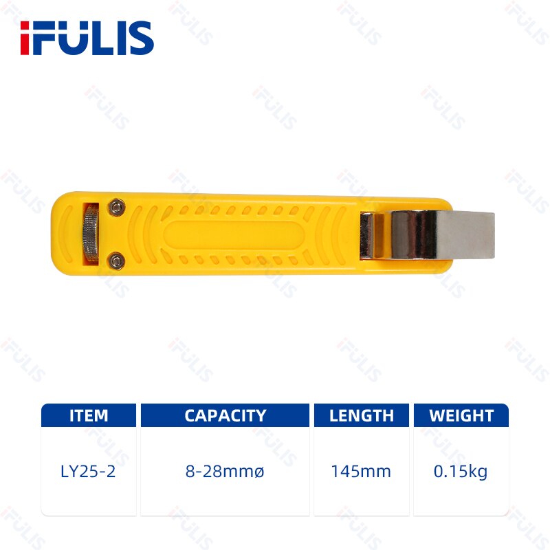 Adjustable Insulation round wire Stripper Rubber Handle Cable Stripper Stripping Wires And Removing Insulation Layer Strip: LY25-2