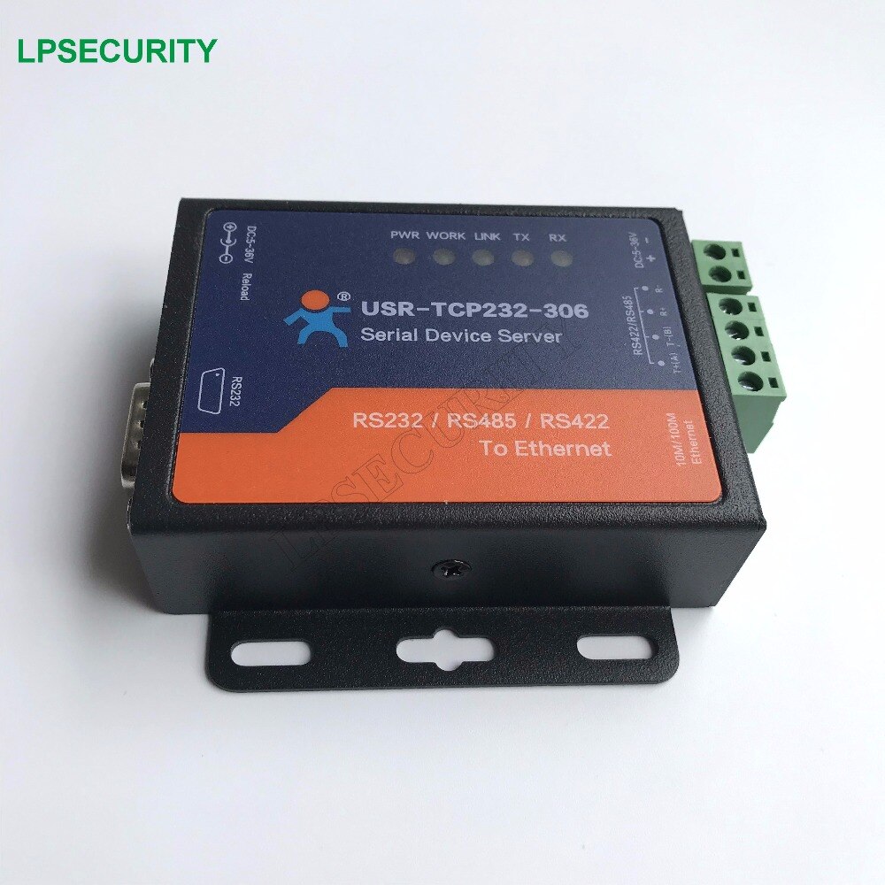 USR-TCP232-306 Serial to LAN Ethernet Modems Converters RS422/RS232/RS485 Serial to Ethernet Support DNS DHCP Buit-in Webpage