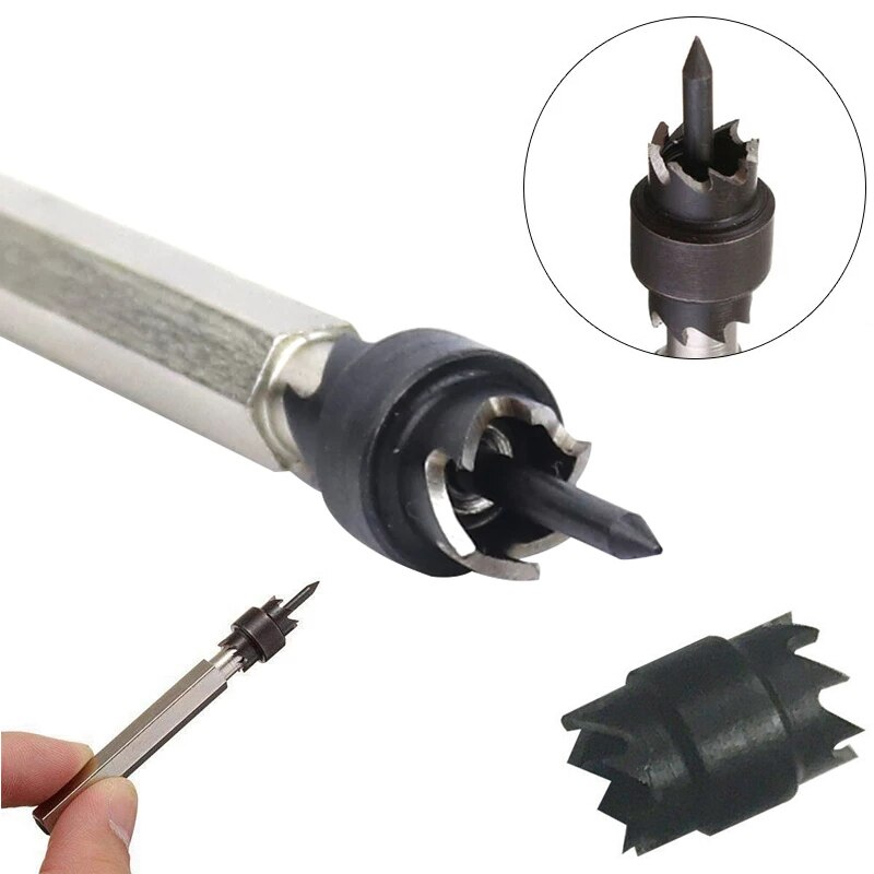 13pcs Spot Weld Cutter Set 3/8 Inch Double Sided Rotary Spot Weld Remover Drill Bit for Power Drill Spot Welding