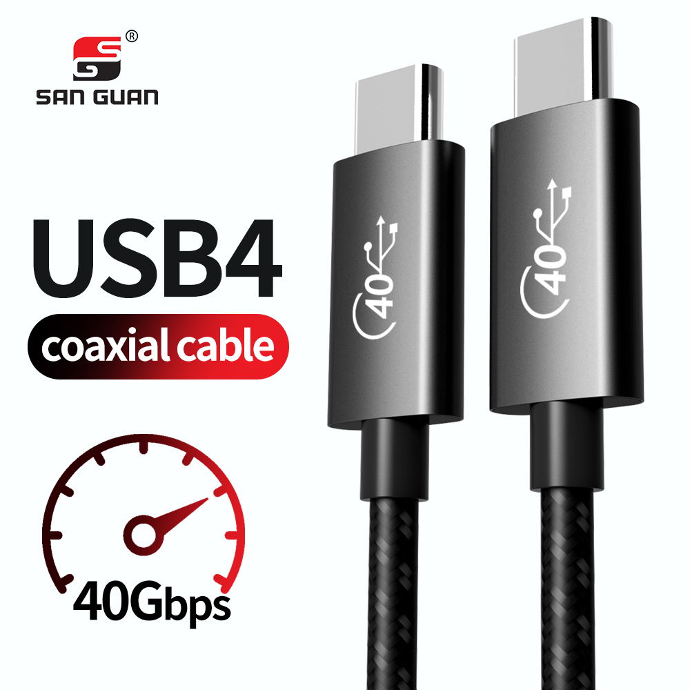 USB 4.0 40Gbps Thunderbolt 4/3 Cable PD 100W 0.5M 1M 2M Gen3 USB4 Type C Kabel 5A PD Charge Data Cable USB C Cabo