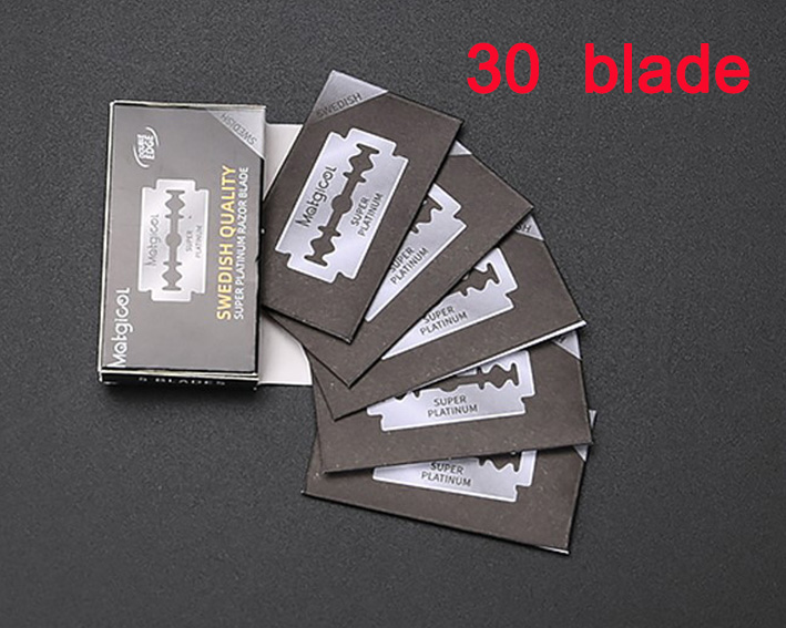 10-100pcs razor blades double-edged blades, manual old-fashioned razor shaving and facial hair removal razor manual razor blades: Black