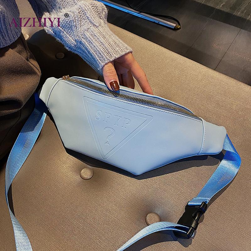 Enfärgad midjepack dam fanny bröstväska kvinnlig avslappnad dragkedja enkel pu läder crossbody axelväskor