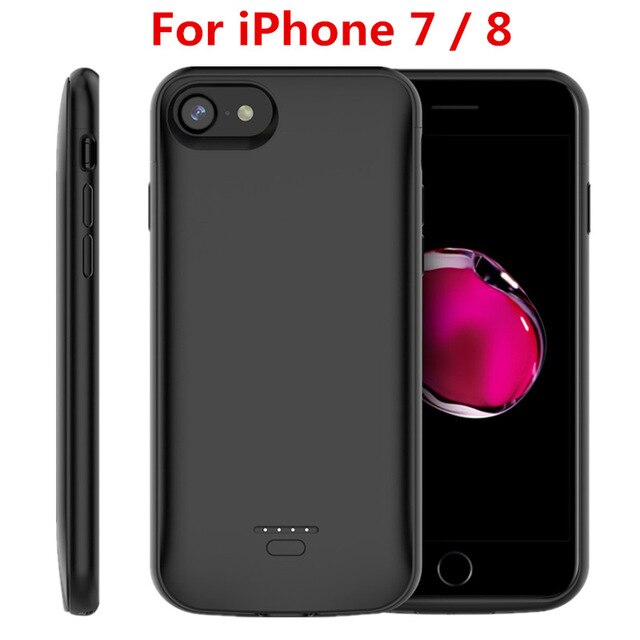 US Fast Battery Charger Case For iPhone 5 5S SE 5SE 6 6S Case 4000mAh Charging Powerbank Case For iPhone 7 8 Cover Slim: For iPhone 7 8