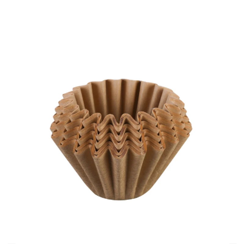 50pcs Pour Over Coffee Filter Papers 50 Sheets; Fits B75 Coffee Dripper & 1-2 Cups Wave Dripper coffee filter papers: Chocolate