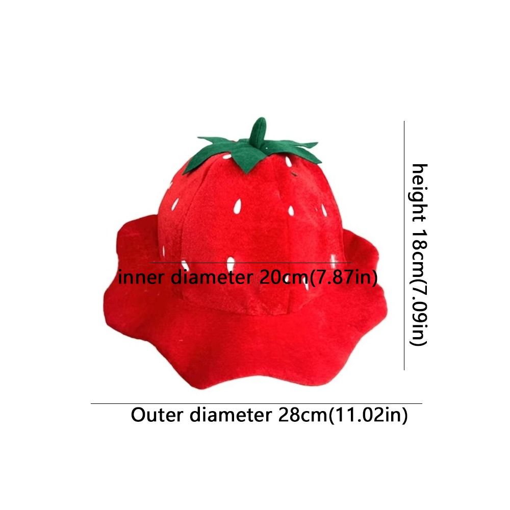 Hedelmähattu sarjakuva pehmo mansikkahattu punainen unisex hedelmä mansikkalakki talvi lämmin mansikka cosplay syntymäpäivä