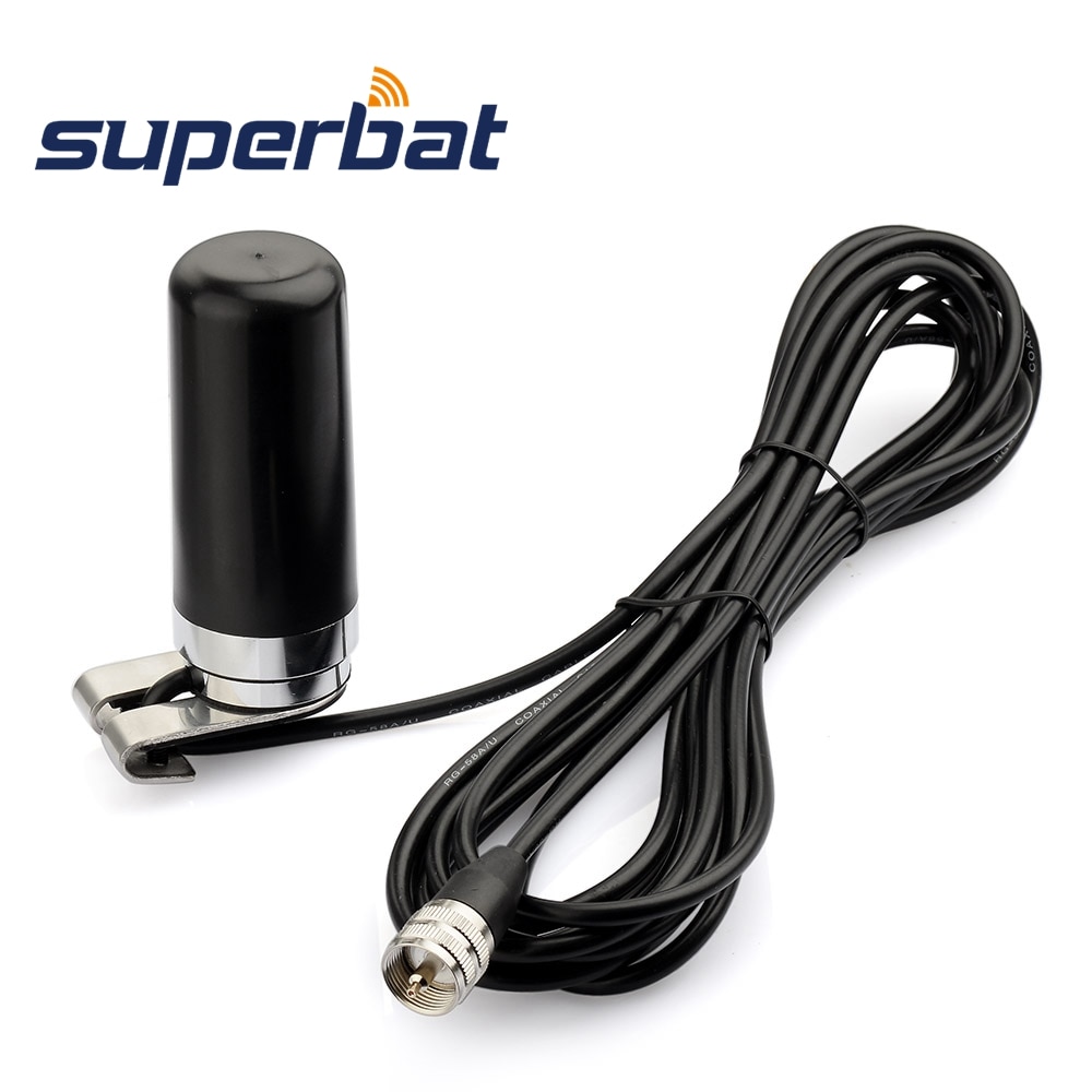 Superbat Nmo Vhf/Uhf Dual Band Voertuig Radio Antenne Antenne Mount Naar Uhf PL-259 RG58 Kabel Voor Yaesu/vertex Kenwood Mobiele Radio