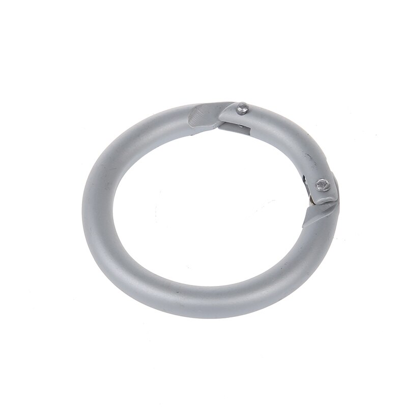 ! 10 Silver Round Carabiner Camp Spring Snap Clip Hook Keychain Keyring Climbing