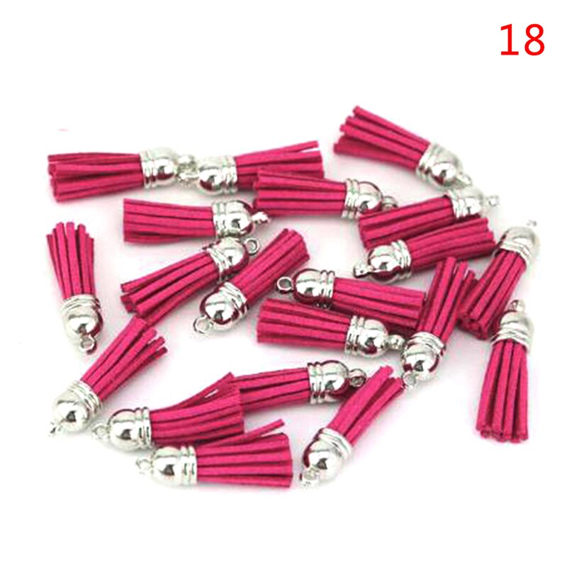 Gland en cuir pour porte-clés téléphone portable sangles bijoux frange en daim: 18