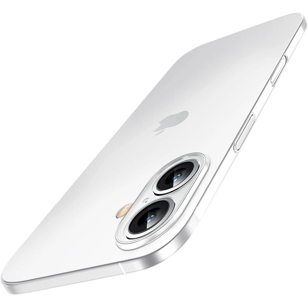 Funda ultrafina de PP de 0,3mm para iPhone 16E 16 15 14 Pro Max Plus, cubierta dura trasera mate transparente, carcasa antihuellas esmeriladas: Blanco / IPHONE 14 PRO