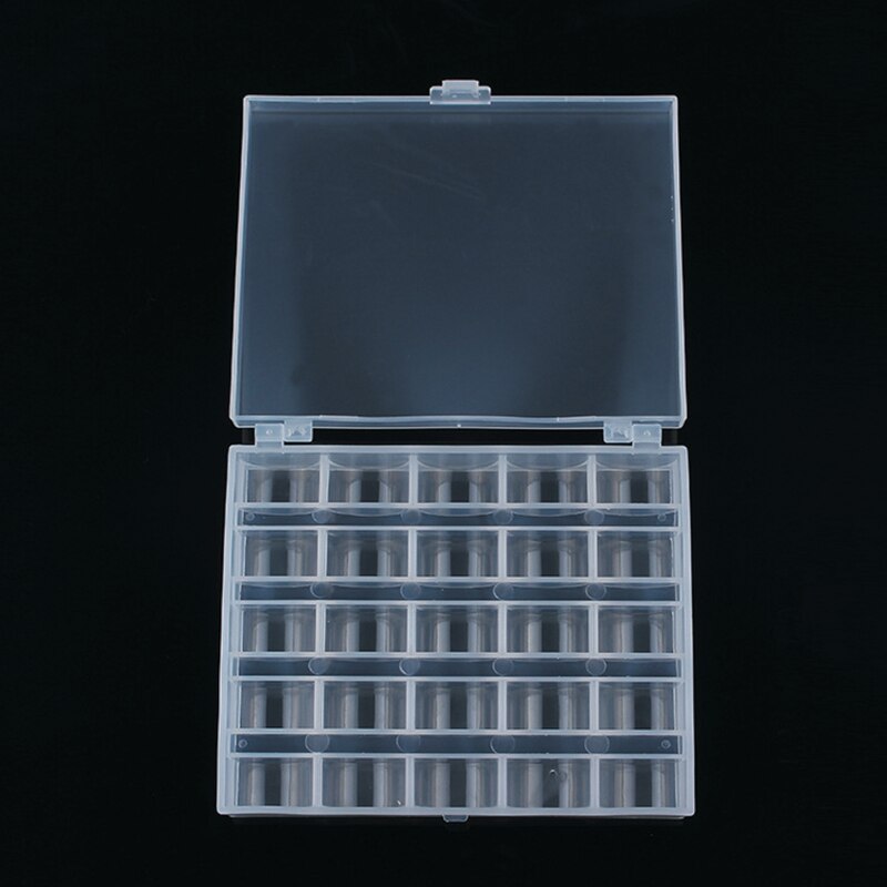 25 Slots Empty Thread Axis Reel Box Sewing Machine Spool Box Cover Sewing Accessories Household Storage Box