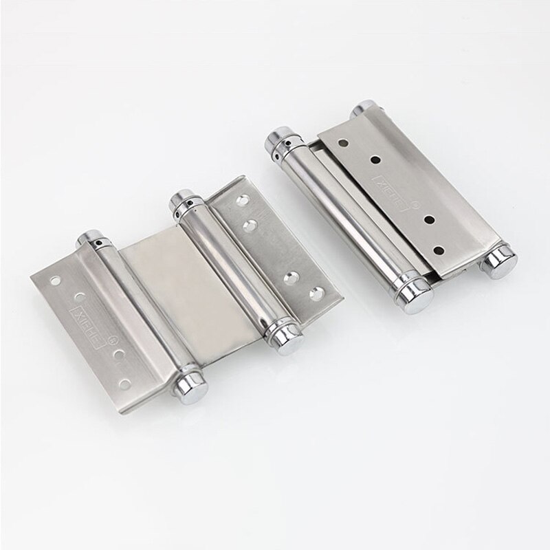 4/3&quot; Stainless Steel Double Action Spring Hinge Adjustable Tension Saloon Cafe Door Swing Hings Door Tool