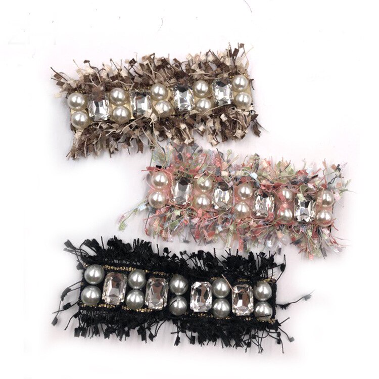 Vidrio brillante zapatos de nupcial Accesorios Para tacones altos sandalias botas manuales adornos de diamantes de imitación Flor del zapato
