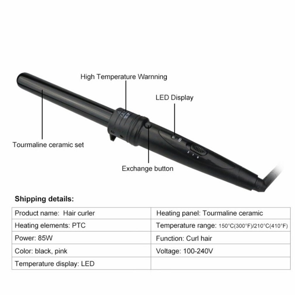 5 em 1 tubo de mudança multi-purpose curling iron conjunto cerâmica curling iron profissional penteado longo cabelo ferramenta