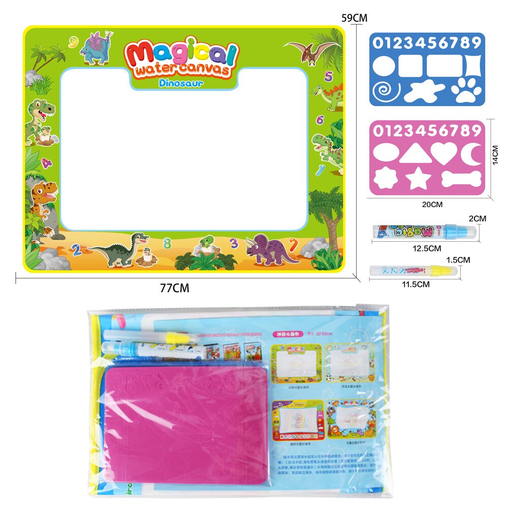 grande taille magique eau dessin tapis Doodle peinture conseil éducation précoce dessin jouet noël pour enfants directe: Large-dinosaur