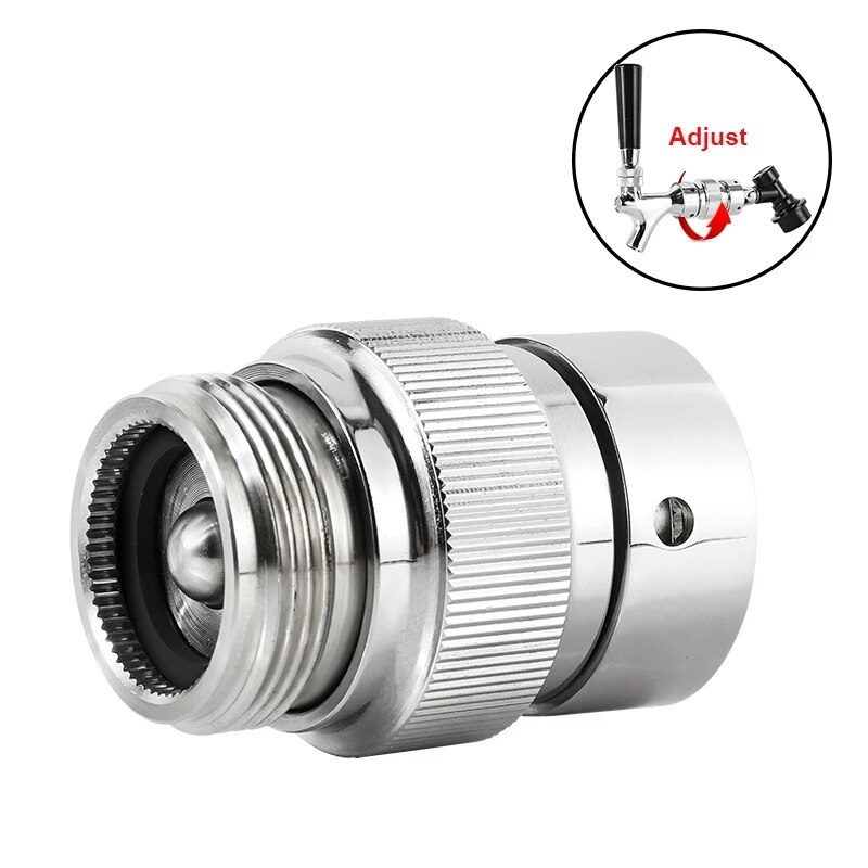 Beer Tap Faucet With Ball Lock Liquid Quick Disconnect Chrome Plating Faucet Beer Keg Tap For HomeBrew Beer Soda Dispenser Tools: Flow Contorl