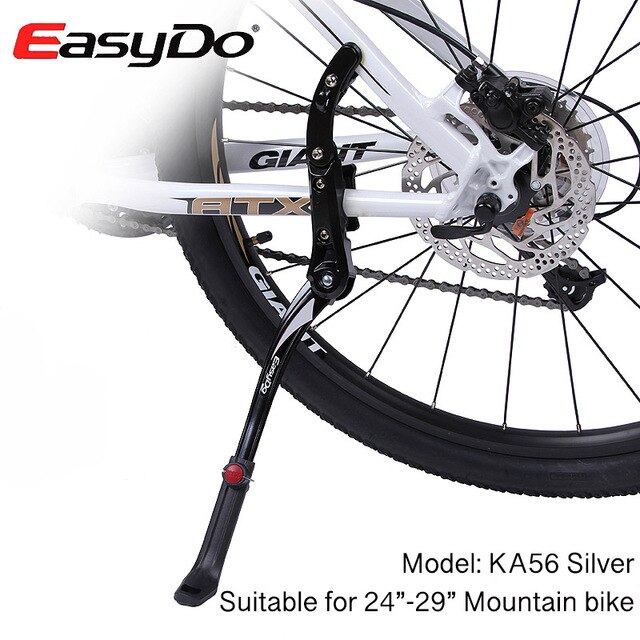 Easydo 24 " -29 " mtb racefiets standaard parkeerrekken mountainbike ondersteuning zijstandaard voetensteun verstelbaar 34-41cm: Ka56- zilver