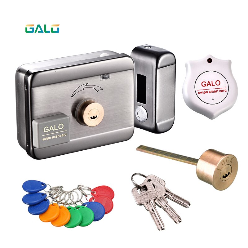 wifi control Electric lock & gate lock Access Control system Electronic integrated RFID Door Rim lock with ID reader 125khz