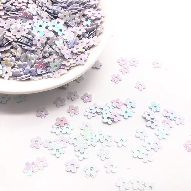 20G 5Mm Midden Gat Pruim Bloem Pailletten Voor Kleding Ambachten Handwerk Naaien Decoraties Glitter Plaksteen Paillette Diy Materiaal