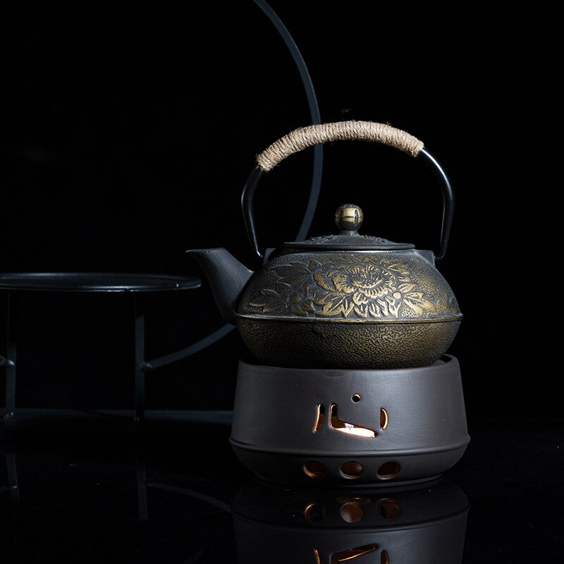 Tekanne keramisk isolasjon bunnvarmer blomst te varmere kaffe vann melk te gryteholder bunnvarmer teware oppvarming japansk