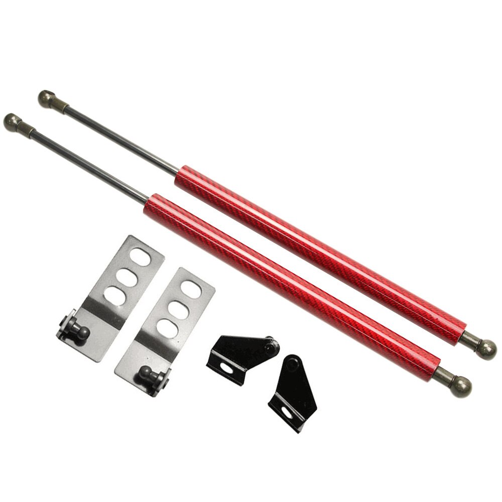 for Toyota RAV4 RAV 4 Front Hood Bonnet Gas Struts Shock Carbon Fiber Damper Lift Supports Car-Styling Absorber: red carbon fiber