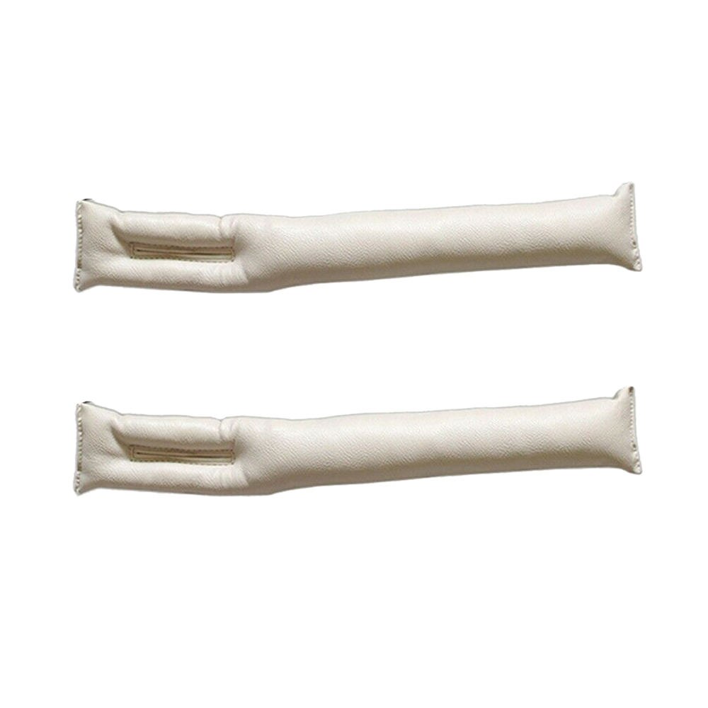 2PCS Leak-Proof Limitador de Lacuna Assento de Carro Assento de Carro Almofada de Enchimento Anti-Gotejamento Defletor Fender Vazamento- tira à prova de Fenda: WHITE