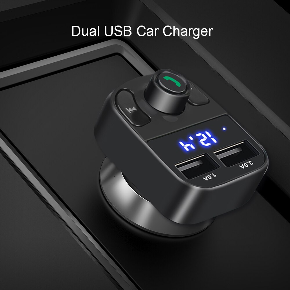 Transmetteur FM Bluetooth 5.0 Pour Voiture - Double USB, Charge Rapide 3.1A, Lecteur MP3, Mains Libres