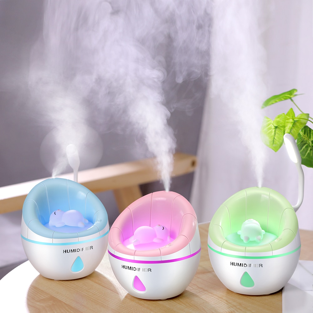 Bärbar 350ml ultraljudsled nattljus soffa aroma usb laddning luftfuktare luft eterisk olja arom diffusor renare atomizer