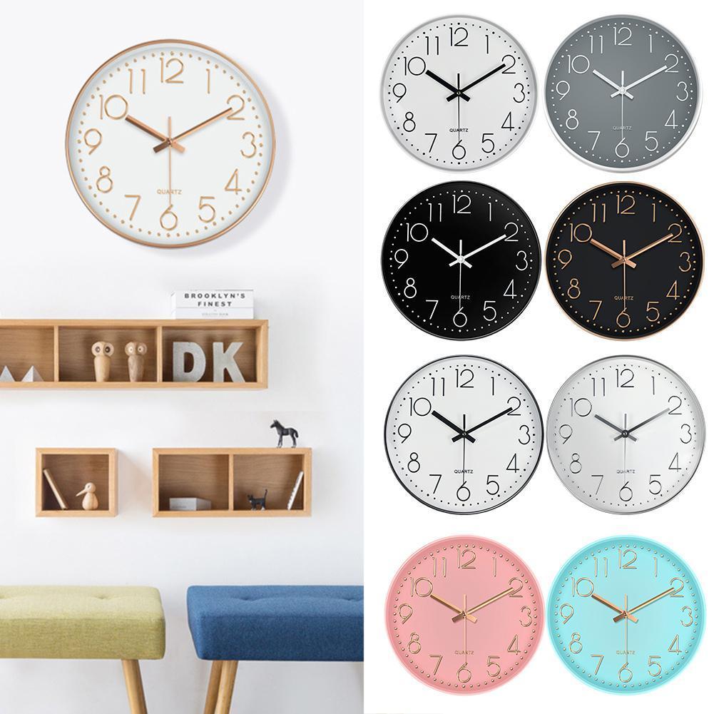 Świecący zegar okrągły zegar cyfrowy cichy zegarek kwarcowy 10 ''zegary ścienne proste wiszące zegary ścienne dekoracja robić domu robić sypialni