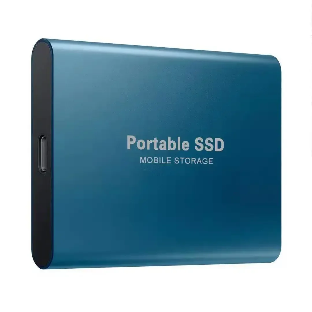Disco duro externo portátil de 1 TB Mini discos duros SSD externos de alta velocidad Disco duro de estado sólido de 1 TB para computadora portátil/PC/IPad: Azul