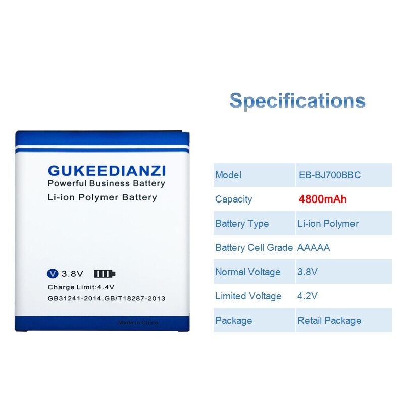 Gukeedianzi Batterij EB-BJ700BBC EB-BJ700CBE Voor Samsung Galaxy J7 J7009 J7000 SM-J700f SM-J700M SM-J700H Power Bank