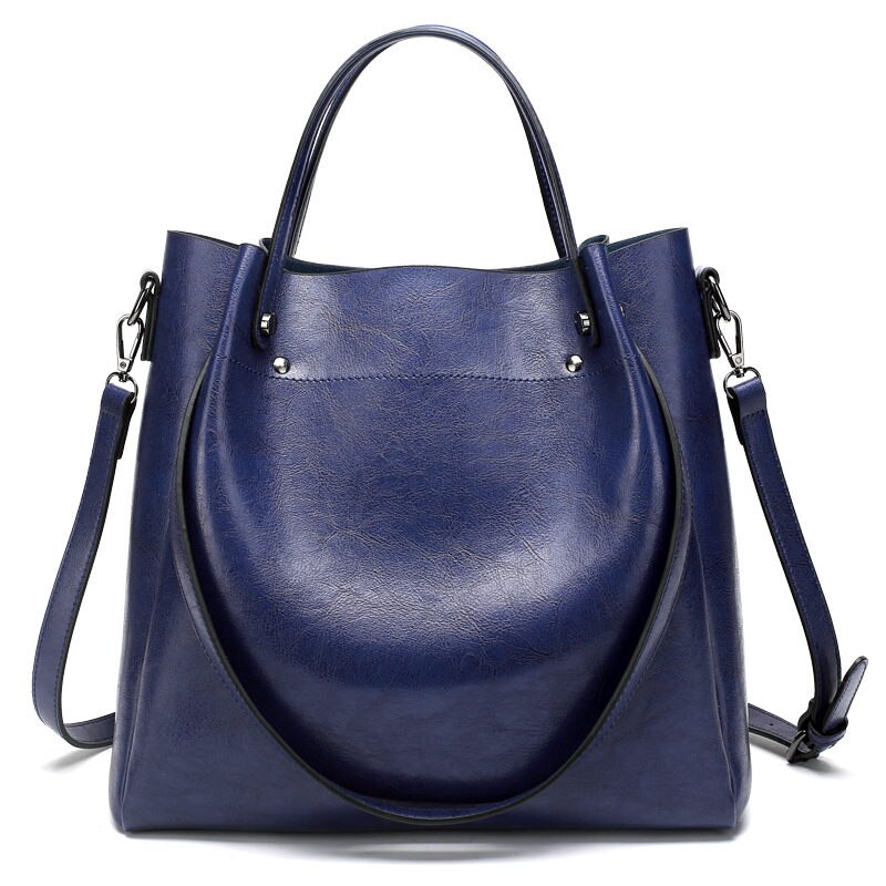 ZZSLHL femmes Vintage sacs à bandoulière de en cuir Pu sacs à main dames fourre-tout sacs de sacs à main bolsa feminina: Dark Blue