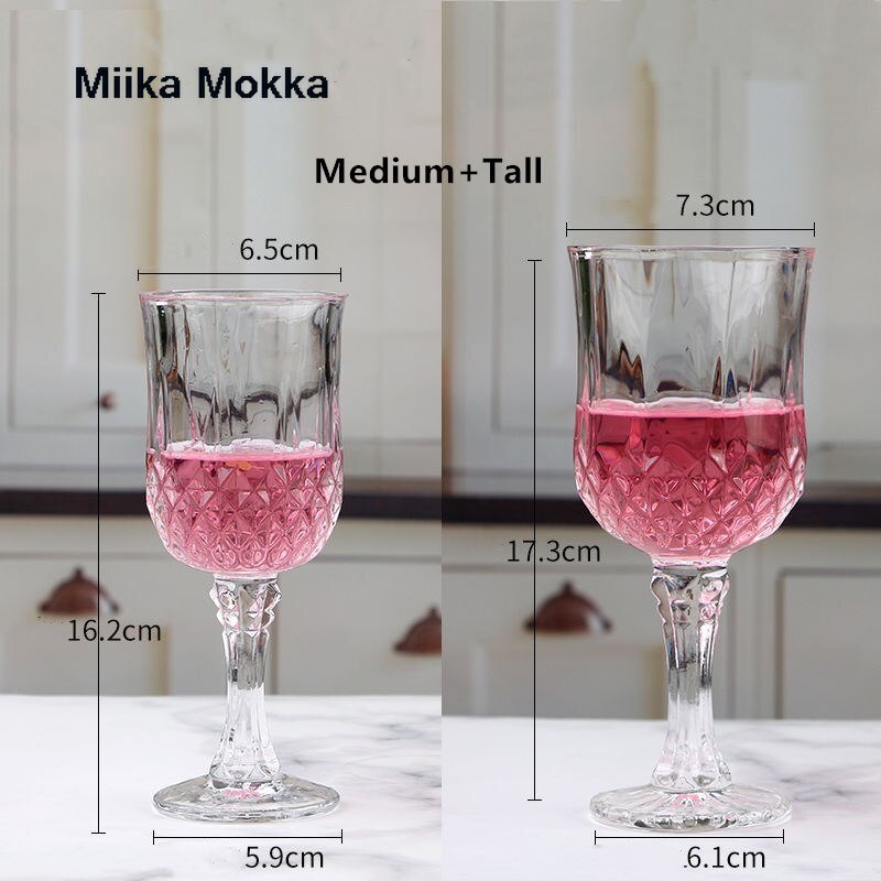 2pcs Diamond Pattern Wine Glass Crystal Wiskey Champagne Glasses Bordeaux Burgundy Wedding Party Birthday Lead-Free: H  2pcs