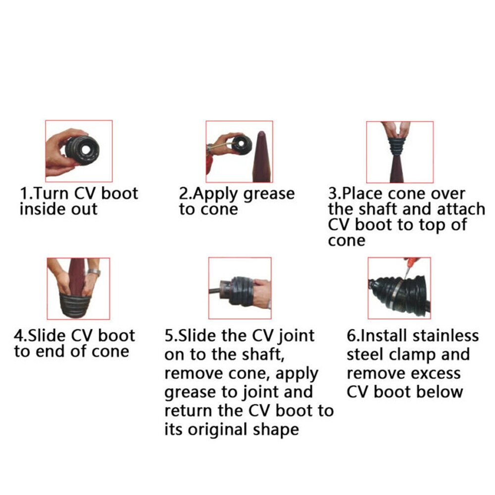 Sleeve Universal Constant Velocity CV Boot 4pcs Joint Fitting