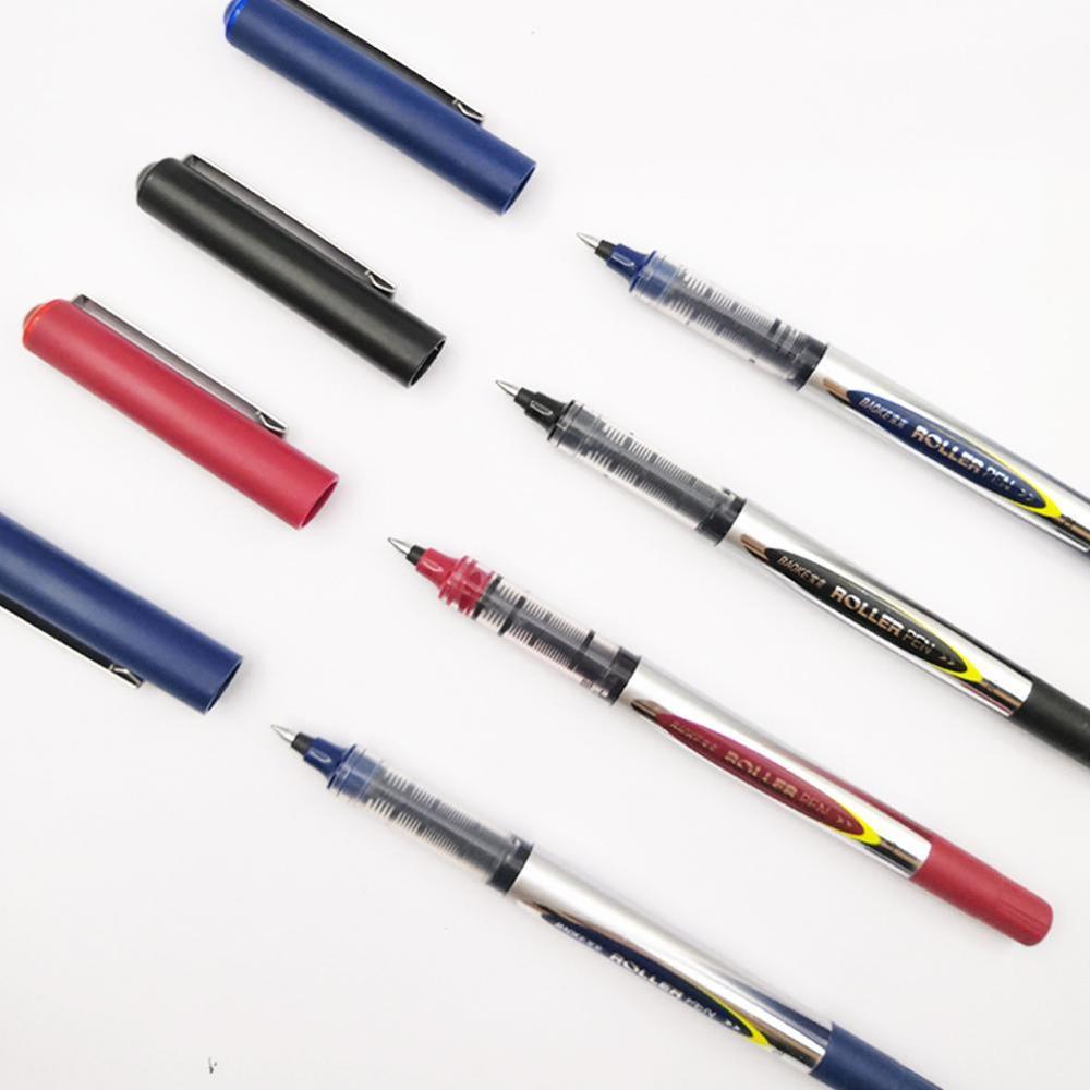 1PC Direct-fluid-roller Pen 0.5mm Black Quick-drying Gel Pen For student Cute Stationary Signing Pen School Supplies